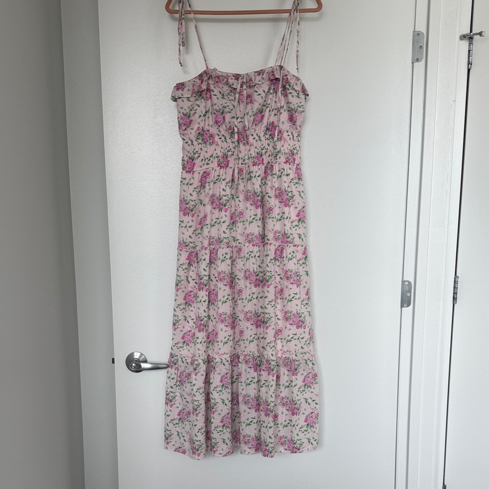 Francesca's Collections Blush Floral Maxi Dress